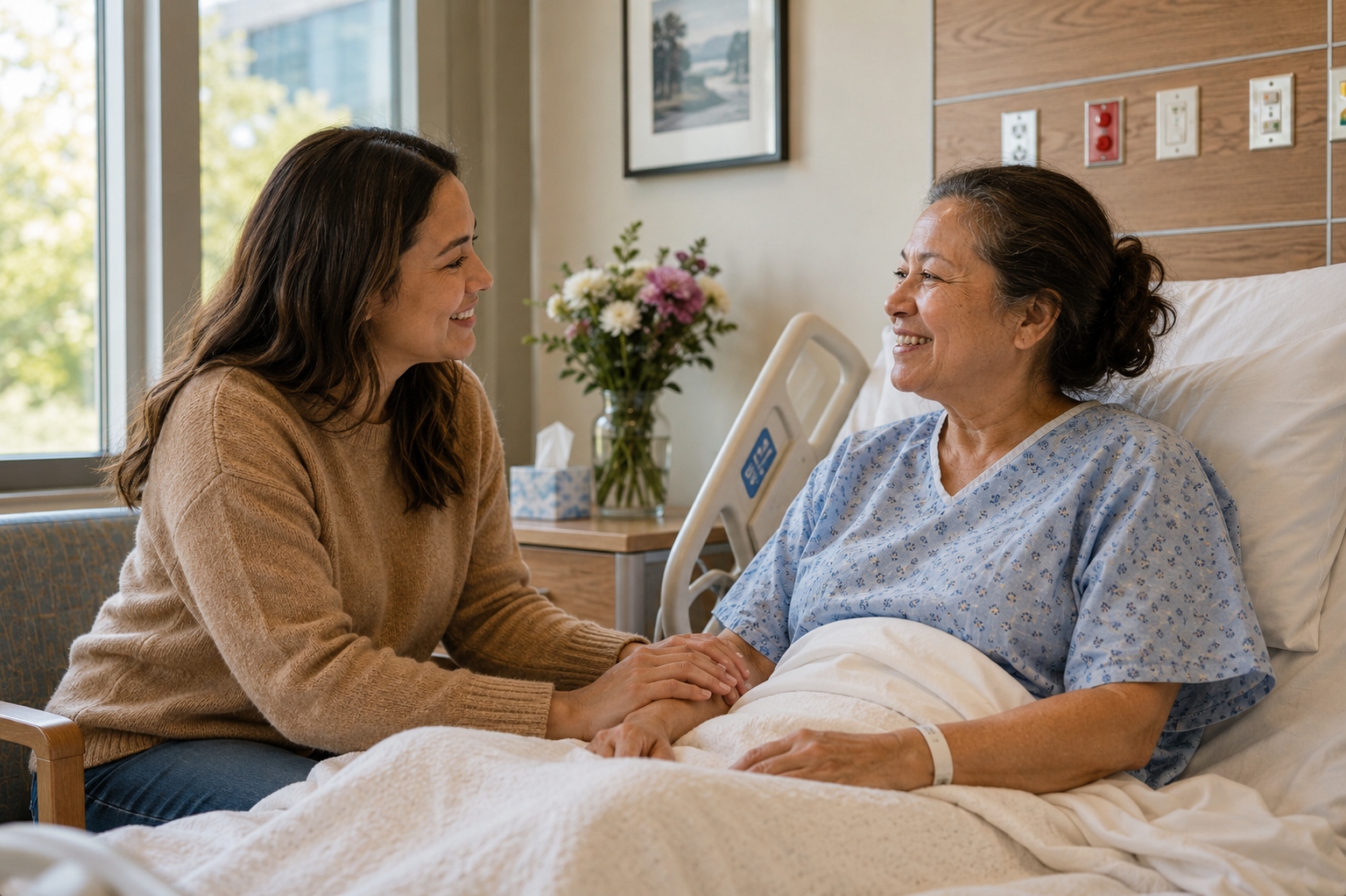 Hospital bedside visit